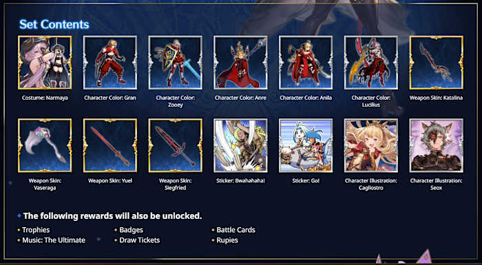 Granblue Fantasy Versus battle pass Lucilius